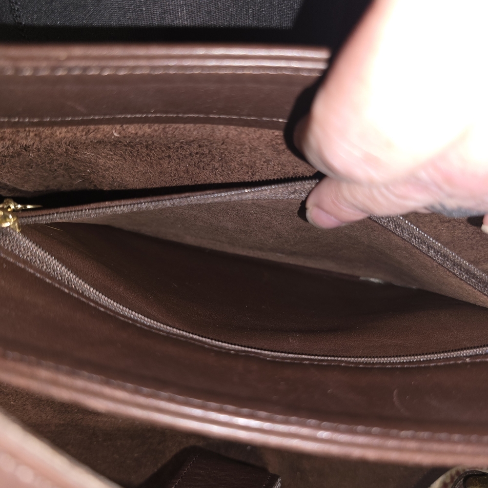 Coach 4164 Bedford Flap Dark Brown Leather Shoulder Bag - Picture 5 of 7